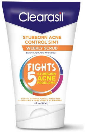 CLEARASIL® Stubborn Acne Control 5 in 1 Weekly Scrub